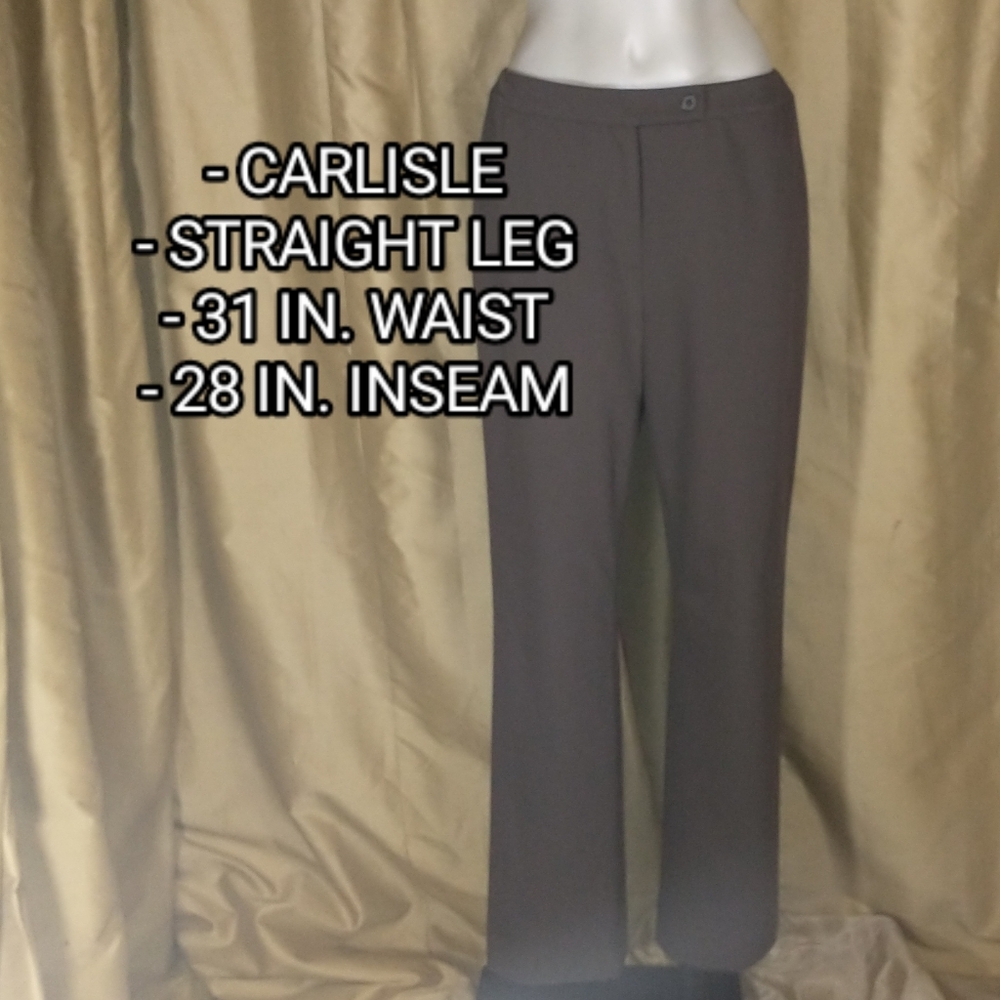 Carlisle Brown Straight Leg Pants. Size 6.